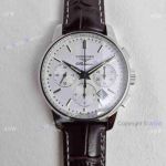 Swiss Replica Longines Saint-Imier Chronograph Leather Watch
